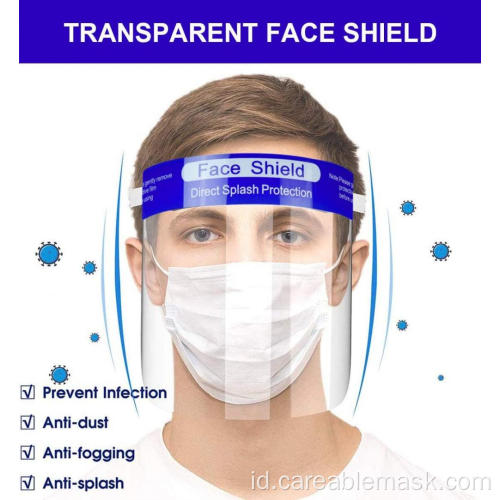 Safety Face Shield Wajah Penuh Transparan Bernapas